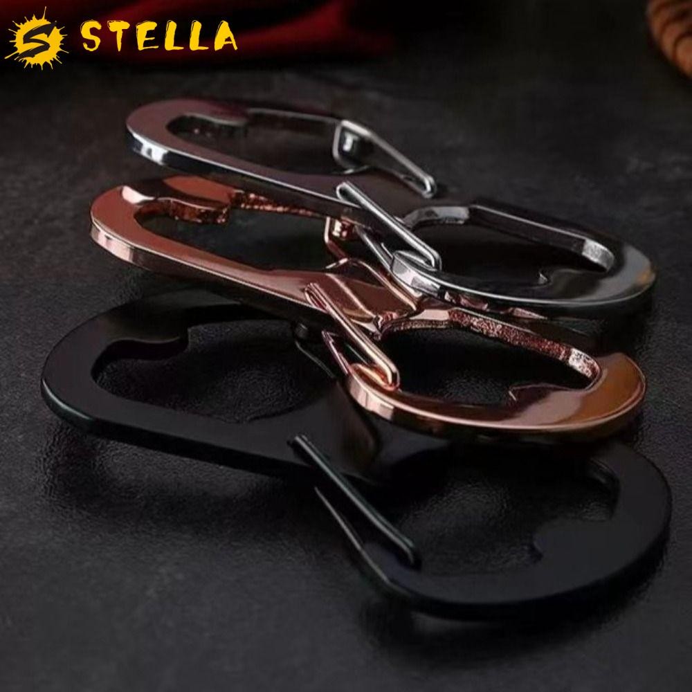 Stella คาราบิเนอร์ 8 รูป, ที่เปิดขวด Quick-release Multifunctional Buckle, Quick แขวนพวงกุญแจขนาดใหญ่หนาพกพากระเป๋าเป้สะพายหลังกลางแจ้ง Clasps เดินป่า