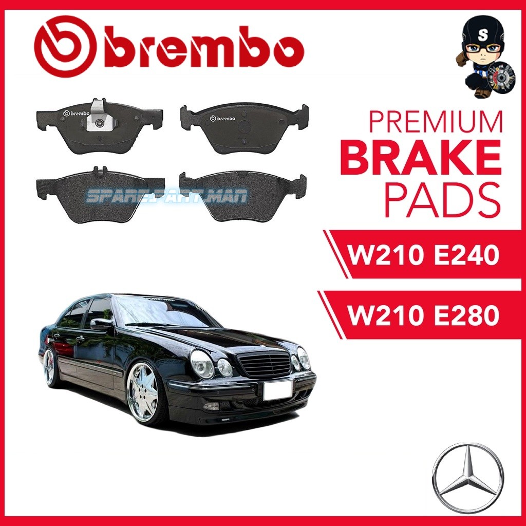 ผ้าเบรคหน้า BREMBO (1 ชุด) Mercedes W210 E240,E280