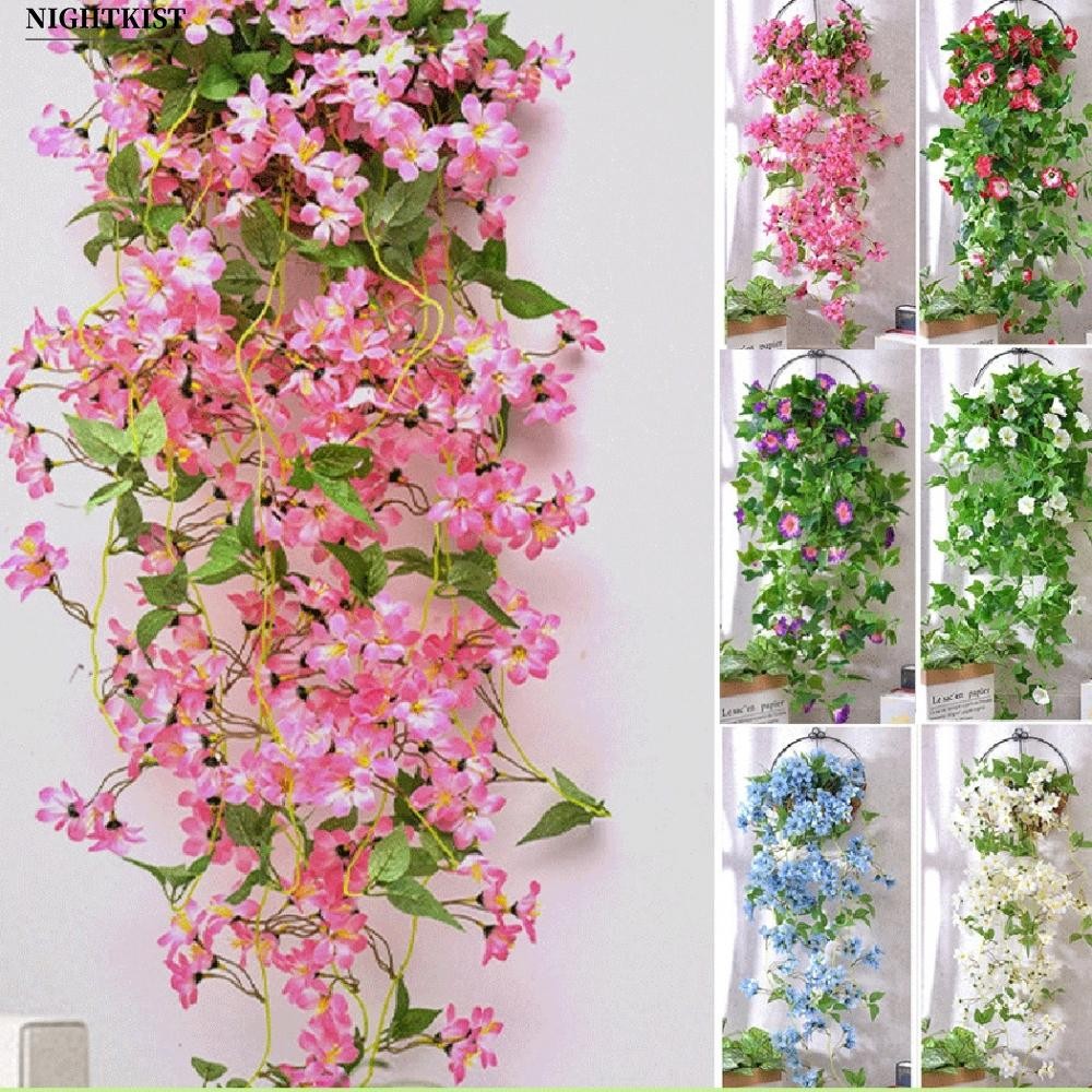 Artificial Hang Vine Silk Flowers Vine Plant 1pcs DIY Fake Hanging Silk