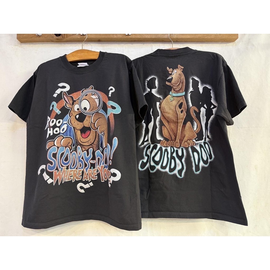 T-shirt เสื้อลายสกูปี้ดูแว่นขยาย(ป้ายHanes)（S-5XL）