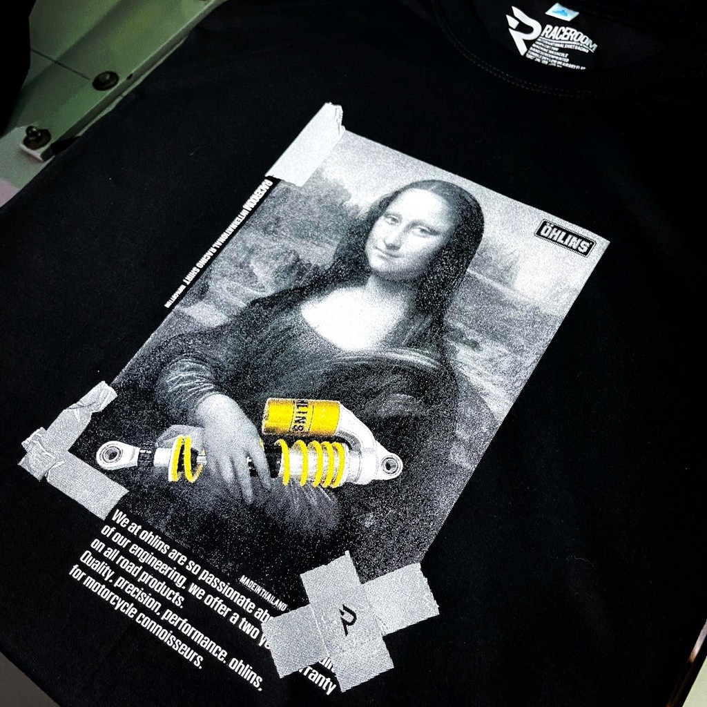 🌠 HOT T-26-เสื้อยืดลาย OHLINS x Mona Lisa สุดคูล... Made in Thailand คุณภาพเยี่ยม-235 Unisex เสื้อยื