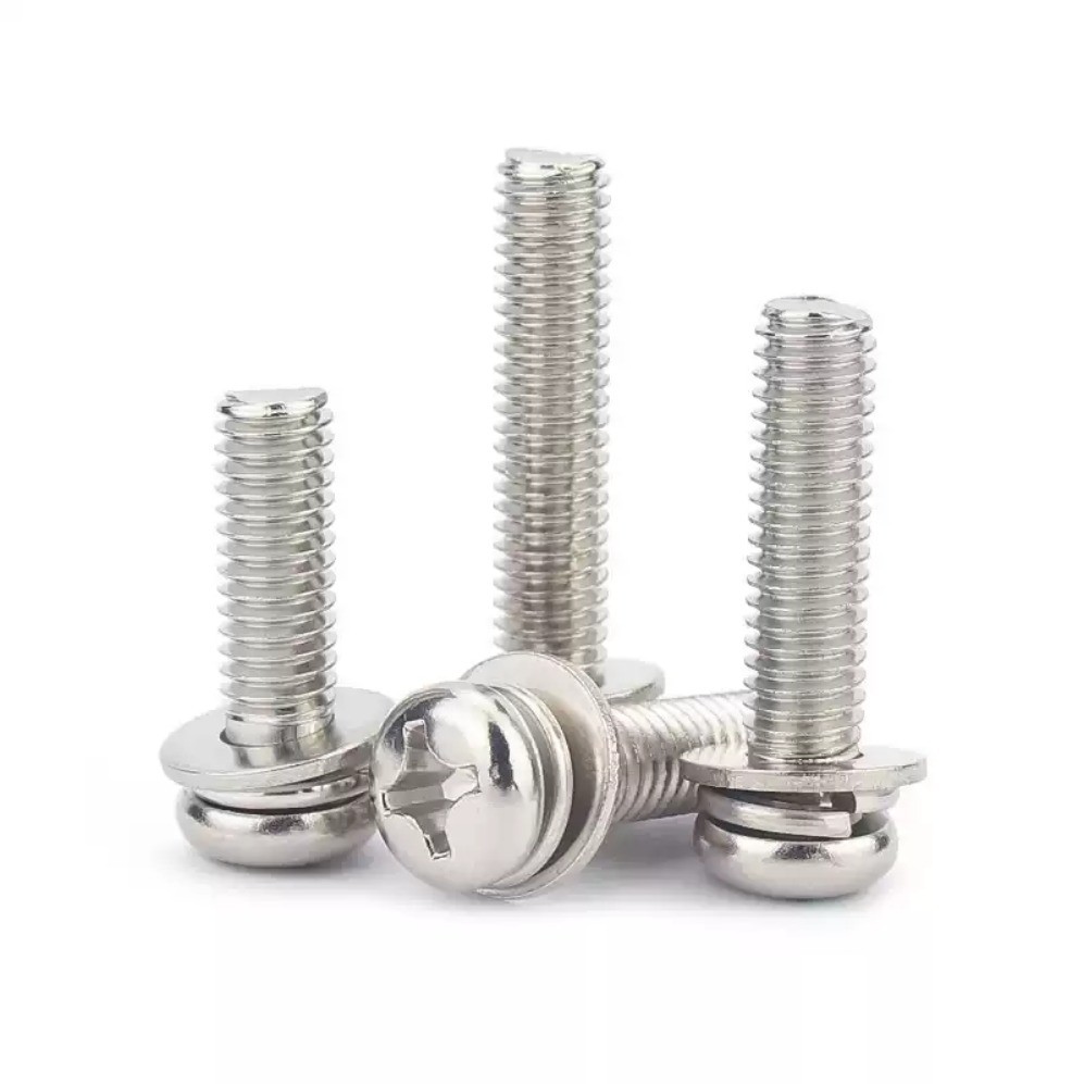 สลักเกลียวรวมหัวกลมแบบชุบนิกเกิล M2/M2.5/M3/M4/M5/M6/M8 * L4-50 มม.