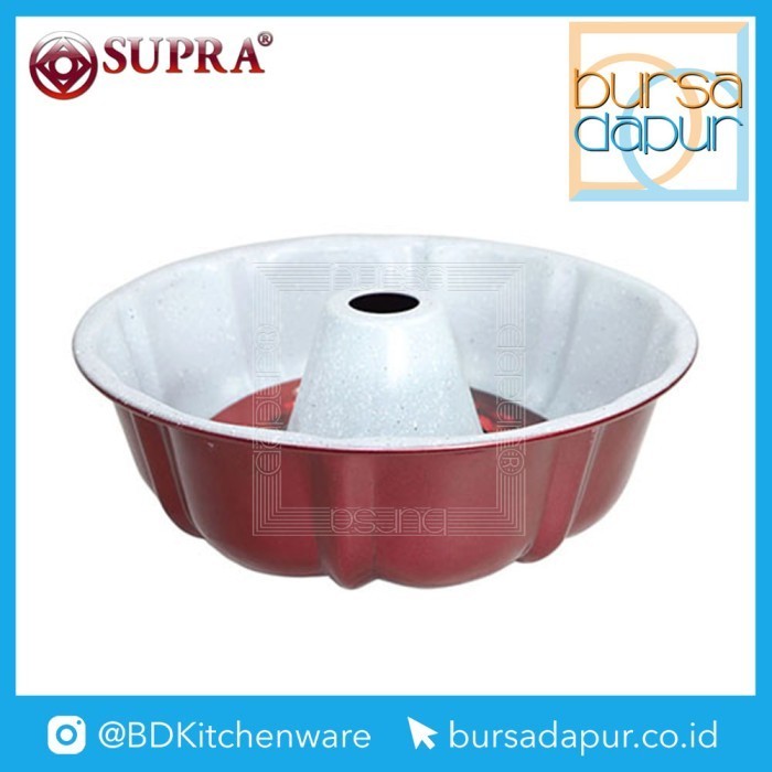 MERAH [ ] Supra Bakeware Non-Stick Bundt Form Non-Stick Cake Pan - สีแดง