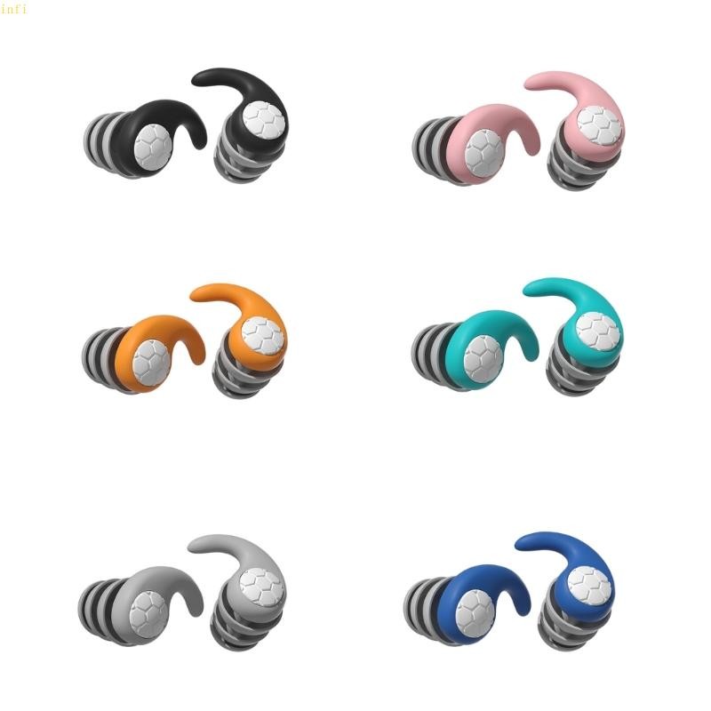 Infi Noise Cancelling Ear Plugs Reusable ซิลิโคนหูปลั๊กปฏิบัติ Sleeping Ear Plugs สําหรับ Sleeping เ
