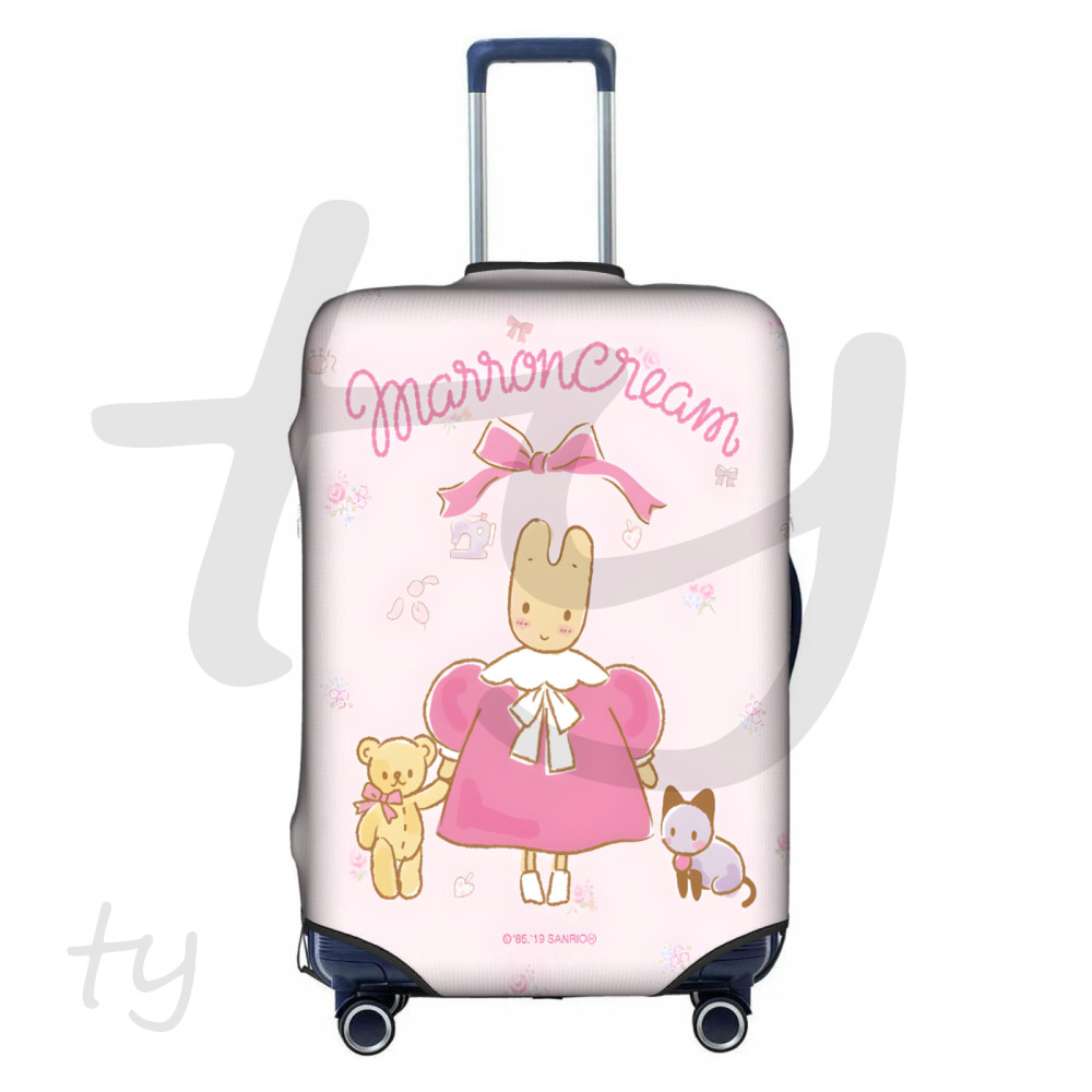 SANRIO In Stocksanrio Marron Cream กระเป๋าเดินทางป้องกันยืดหยุ่นป้องกันล้างทําความสะอาดได้กระเป๋าเดินทางเหมาะสําหรับ 18-32 นิ้ว(4 ขนาด)