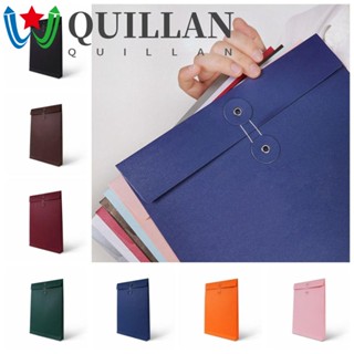 Quillan ถุงกระดาษใส่เอกสาร ขนาด A4 ขนาดใหญ่ แบบพกพา สําหรับใส่เอกสาร ใบเสร็จ กระดาษ A4