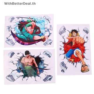 Better สติกเกอร์สะท้อนแสง ลายอนิเมะ One Piece สําหรับติดตกแต่งรถยนต์ 1 ชิ้น