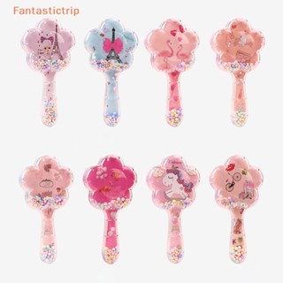 Fantastictrip หวีรูปดอกไม้ การ์ตูน หวีตัดแต่งทรงผม น่ารัก เด็กผู้หญิง ที่มีสีสัน แบบพกพา หวีเบาะลม ป้องกันผมผูกปม แฟชั่น