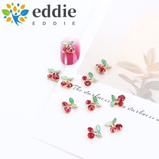 26edie อุปกรณ์ตกแต่งเล็บ พลอยเทียม รูปเชอร์รี่ 3D แฟชั่น สําหรับตกแต่งเล็บ