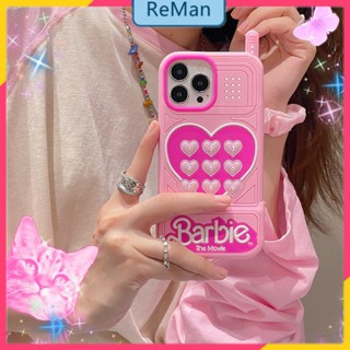 เคสโทรศัพท์มือถือ ลายบาร์บี้ สามมิติ สีชมพู สําหรับ Iphone 14Promax 13 11 12pro 14Promax 14Pro 12pro 12 11 pro max Xr Xs max 7 8 Plus 13 pro max 13 12 12pro 111promax