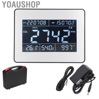 Yoaushop CO2  Indoor -Quality Detector With Humidity Temperature Time Display