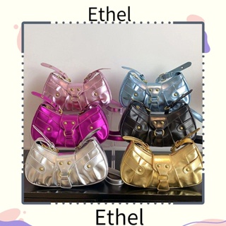 Ethel1 กระเป๋าสะพายไหล่ สะพายข้าง หนัง PU ปรับได้ สไตล์พังก์ พังก์ สําหรับผู้หญิง