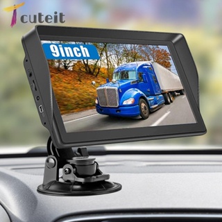 Tcuteit เครื่องนําทาง GPS 256MB+8G หน้าจอสัมผัส HD ขนาดเล็ก 9 นิ้ว สําหรับรถยนต์