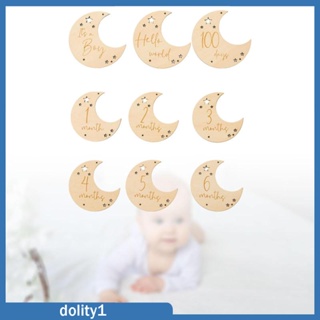 [Dolity1] ป้ายไม้ พร็อพถ่ายรูป สําหรับเด็กผู้ชาย 9 ชิ้น