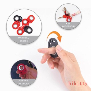 Hik พวงกุญแจโลหะ Fidget Spinner ของเล่นบรรเทาความเครียด ความเบื่อหน่าย