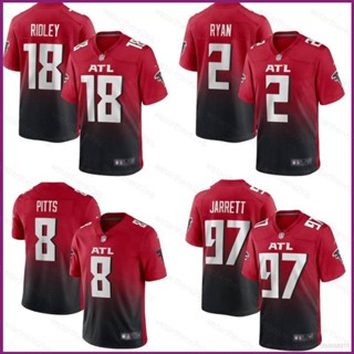 เสื้อกีฬาแขนสั้น ลายทีมชาติฟุตบอล NP2 Atlanta Falcons NFL Ridley Jarrett Pitts Ryan Legend Jersey ทรงหลวม สําหรับผู้ชาย และผู้หญิง PN2