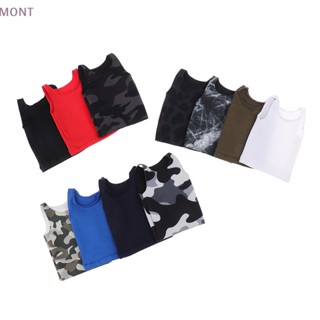 [MONT] เสื้อยืดแขนกุด 1/6 แฮนด์เมด สําหรับตุ๊กตา 12 นิ้ว