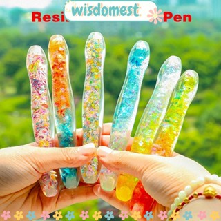 WISDOMEST ใหม่ ปากกาปักครอสติชคริสตัลเรซิ่น 5D DIY อุปกรณ์เสริม สําหรับปักครอสติชคริสตัล