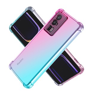 เคสโทรศัพท์ซิลิโคน TPU นิ่ม แบบใส ไล่โทนสี กันกระแทก สําหรับ Redmi K60 Ultra K60 Pro K60Ultra K60E