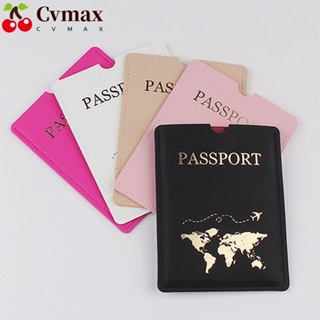 Cvmax กระเป๋าใส่หนังสือเดินทาง บัตรเครดิต หนัง PU กันน้ํา แบบพกพา สําหรับเดินทาง