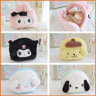 กระเป๋าเครื่องสําอาง ขนาดใหญ่ จุของได้เยอะ ลายการ์ตูน KTS Sanrio Kuromi Pochacco Cinnamoroll mymelody น่ารัก สําหรับเด็กผู้หญิง