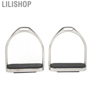 Lilishop 1 Pair Stainless Steel Horse Riding Stirrups  Skid Pedal Super Ligh GD