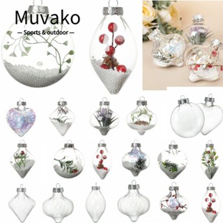 Muvako ลูกบอลพลาสติกใส DIY สําหรับตกแต่งต้นคริสต์มาส