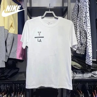 Nike เสื้อยืดแขนสั้น ผ้าฝ้าย 100% พิมพ์ลาย Mamba ทรงหลวม สีดํา ของแท้ แฟชั่นสําหรับผู้ชาย