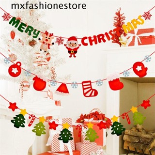 Mxfashione ธงผ้าไม่ทอ สําหรับตกแต่งคริสต์มาส 1 ชุด