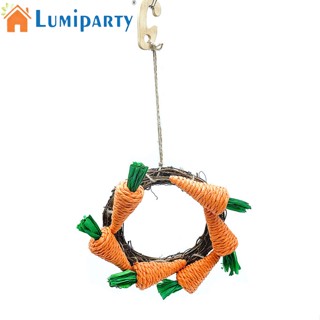 Lumiparty ของเล่นเคี้ยวหวายธรรมชาติ ขนาดเล็ก สําหรับหนูแฮมสเตอร์ กระต่าย