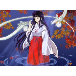 ชุดคอสเพลย์ ชุดกิโมโน คอสเพลย์การ์ตูน Inuyasha Miko Bellflower สไตล์ญี่ปุ่น สําหรับปาร์ตี้ฮาโลวีน