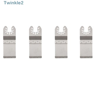 Twinkle ใบเลื่อยตัดเพชรไฟฟ้า สเตนเลส สีเงิน แบบพกพา สําหรับงานไม้ 4 ชิ้น