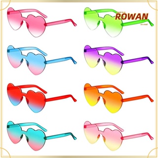 Rowans แว่นตากันแดด รูปหัวใจ สีสันสดใส สําหรับผู้ใหญ่