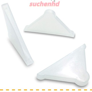 Suchenhd แผ่นป้องกันมุมโต๊ะ แบบพลาสติก สเตนเลส 35*35 มม. 1.3*1.3 นิ้ว สีขาว 50 ชิ้น