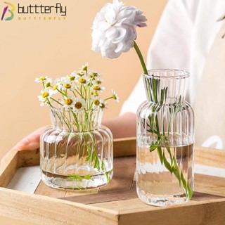 Buttterfly แจกันแก้วไฮโดรโปนิก แบบใส สไตล์นอร์ดิก