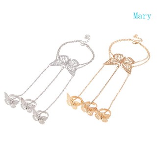 Mary สร้อยข้อมือโซ่ สีเงิน สีทอง สําหรับผู้หญิง