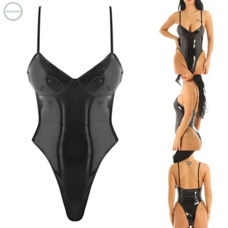 GORGEOUS~Jumpsuit Glossy Leotard Lingerie Playsuit Replacement Sexy Up Accessories