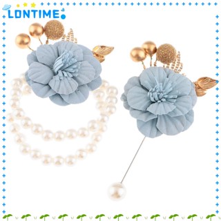 Lontime กุหลาบ เสื้อยกทรง ตกแต่งงานแต่งงาน งานพรอม ตกแต่ง สไตล์เกาหลี สร้อยข้อมือมุก สําหรับผู้ชาย ผู้หญิง สายรัดข้อมือ