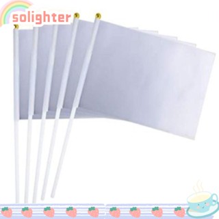 SOLIGHTER ธงเปล่า สีขาว สําหรับตกแต่งงานปาร์ตี้ 25 ชิ้น