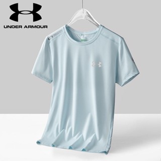 Under Armour เสื้อยืดคอกลม แขนสั้น ผ้าเรยอน ระบายอากาศ แห้งเร็ว สําหรับผู้หญิง DQXI