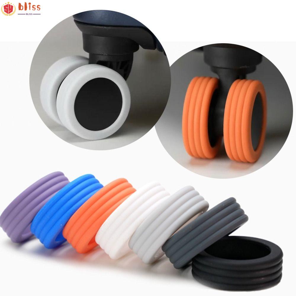 Blliss อะไหล่ซิลิโคนป้องกันล้อกระเป๋าเดินทาง ลดเสียงรบกวน 4 8 ชิ้น ต่อชุด