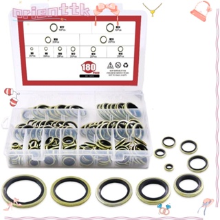 Orienttk ชุดแหวนซีลสเตนเลส M6-M24 พร้อมกล่องเก็บ 10 ขนาด 180 ชิ้น