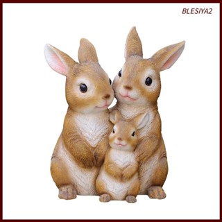 [Blesiya2] ฟิกเกอร์รูปปั้นกระต่าย สําหรับตกแต่งสวน พร็อพถ่ายรูป