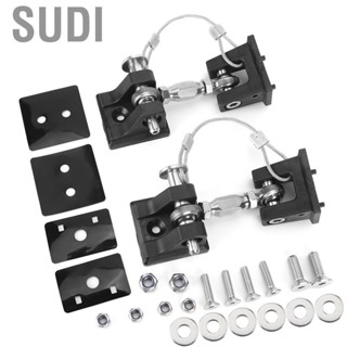 Sudi 2Pcs Hood Catch Lock Latch Buckle Holder Fit for  Wrangler JK &amp;amp; Unlimited 2007-2017