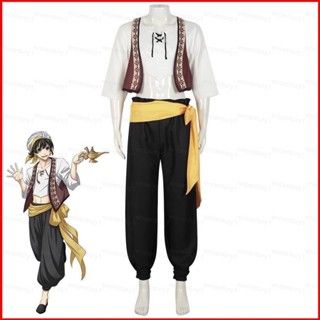 Ys ชุดยูนิฟอร์มคอสเพลย์อนิเมะ Bachira Meguru Arab Vest กางเกง หมวก สีฟ้า สําหรับปาร์ตี้ฮาโลวีน