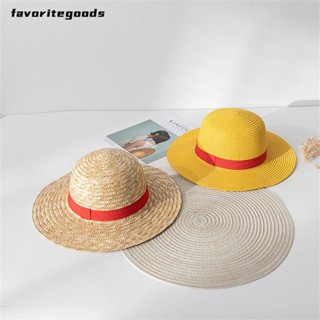 Favoritegoods หมวกฟางลูฟี่ 31 ซม. - 35 ซม. เหมาะกับฤดูร้อน สําหรับผู้ชาย ผู้หญิง