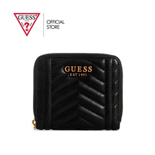 GUESS กระเป๋าสตางค์ผู้หญิง รุ่น QB897637 LOVIDE SLG SMALL ZIP AROUND สีดำ