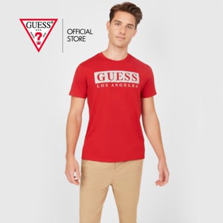 GUESS เสื้อยืดผู้ชาย รุ่น XBRI16KAK90 สีแดง