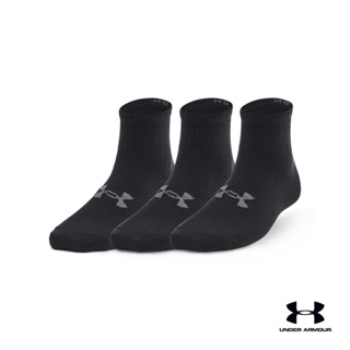 Under Armour UA Kids Essential 3-Pack Quarter Socks อันเดอร์ อาร์เมอร์ถุงเท้าสำหรับเทรนนิ่ง สำหรับทุกเพศ