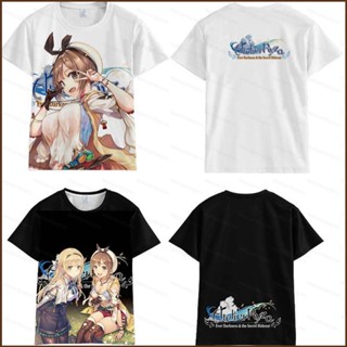 เสื้อยืดแขนสั้น พิมพ์ลายอนิเมะ KTS Atelier Ryza Ever Darkness &amp; The Secret Hideout The Animation 3D สําหรับผู้ชาย